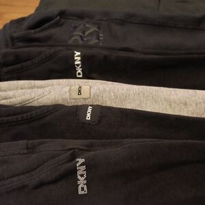 FIVE (5) Pairs Of DKNY Women's Black & Gray Logo Sweatpants Set